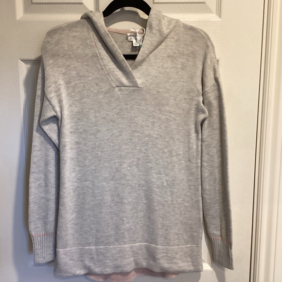 Market & Spruce Layna Hooded Cotton Blend Pullover, Size S - Picture 1 of 10